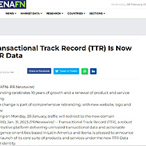Transactional Track Record (TTR) Is Now TTR Data